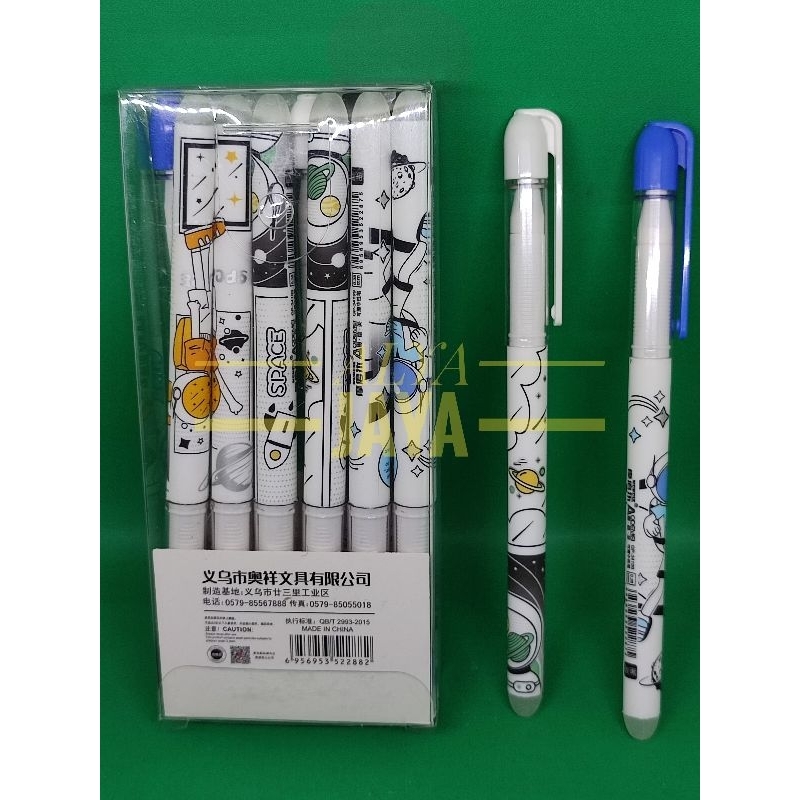 

Pulpen Pena Ballpoin penghapus 1 Pack 12 Pcs