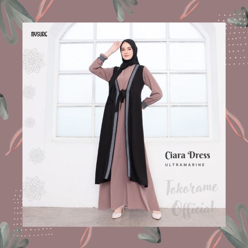 Gamis Muslim Wanita Busui Friendly Terbaru Ciara Dress Busana Muslimah Couple Series Original Mysure