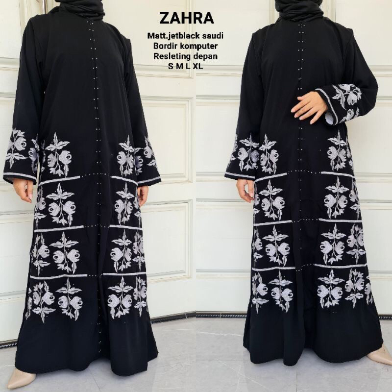 Abaya zahra silver Bordir dubai Abaya Dubai Abaya Premium Abaya Saudi Abaya New Bordir Abaya Murah A