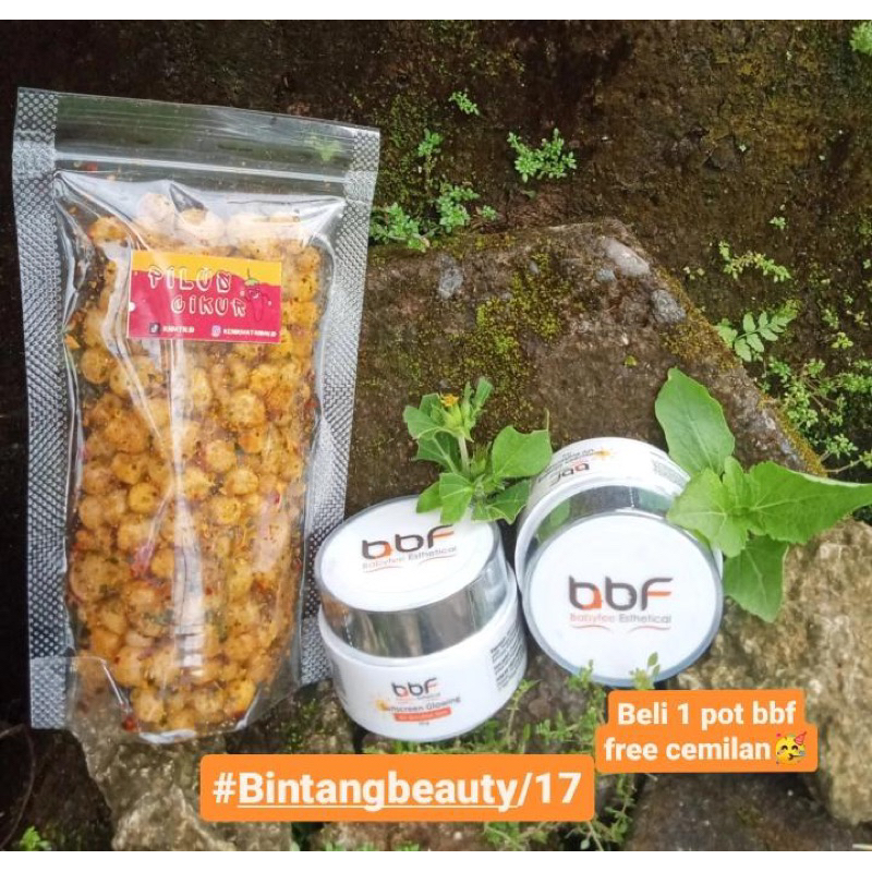 sunscreen  BBF original bpom /sunblok mh whitening skin terbaru free cemilan