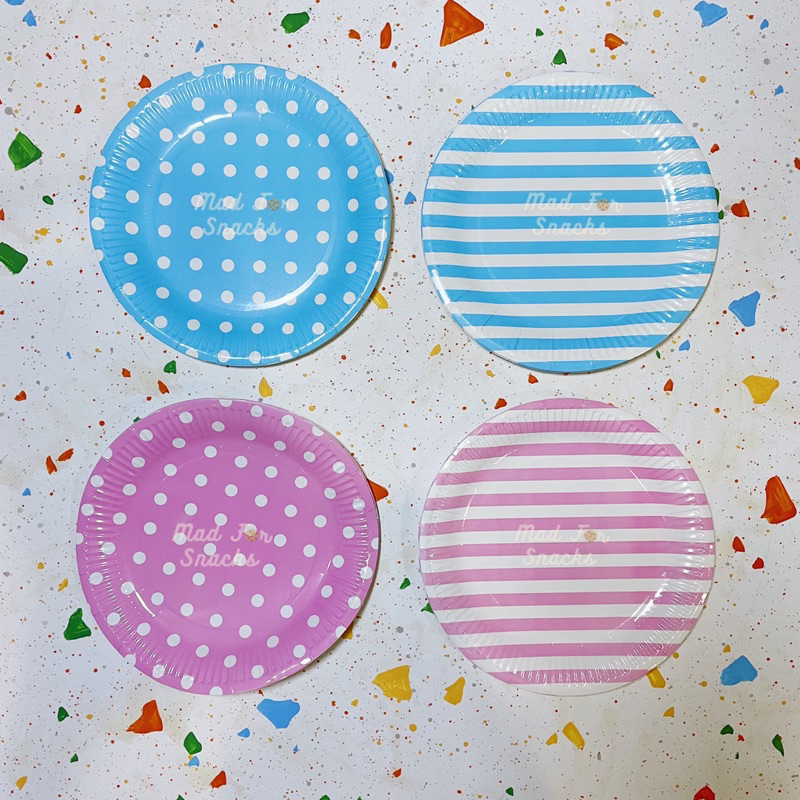 PIRING KARTON KERTAS PREMIUM MOTIF POLKADOT/ GARIS GARIS STRIPE