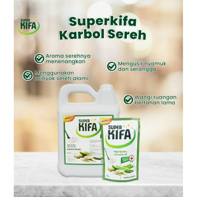 SUPER KIFA Jerigen Karbol Sereh 4L - Desinfectan - Antibacterial