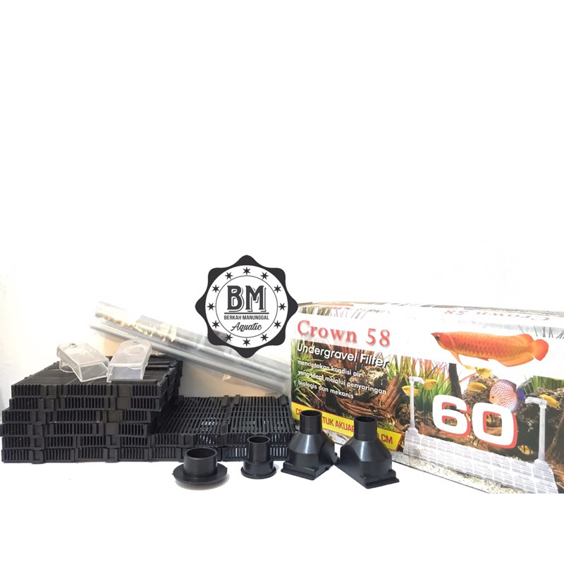 UNDERGRAVEL CROWN 60CM-FILTER UNDERGRAVEL AQUARIUM