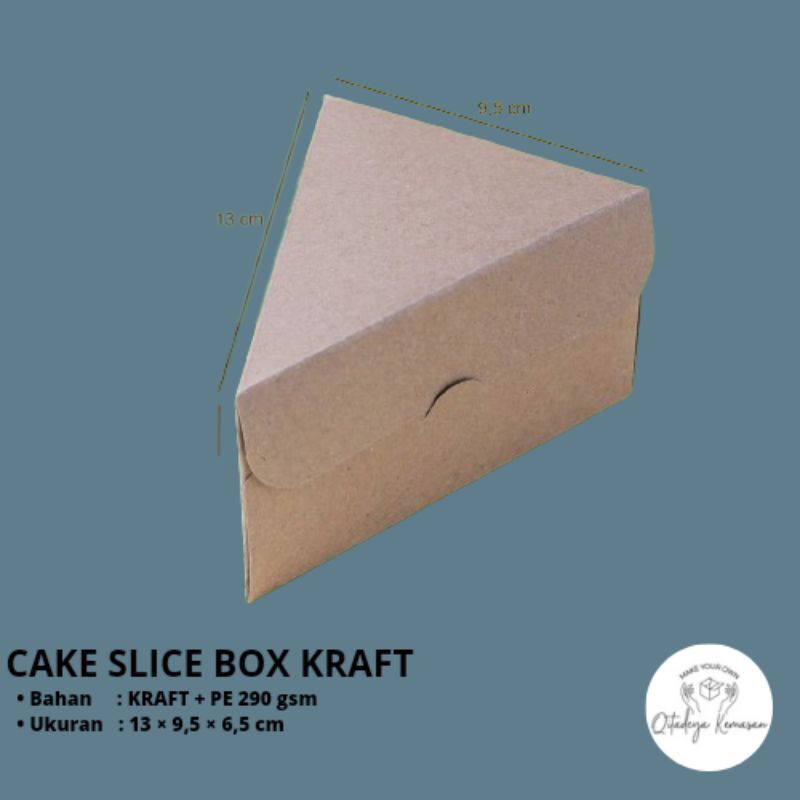 

BOX SLICE CAKE/ BOX CAKE SEGITIGA/ BOX SLICE CAKE KRAFT