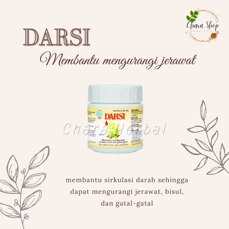 Darsi 100 pil obat jerawat - Jamu Borobudur