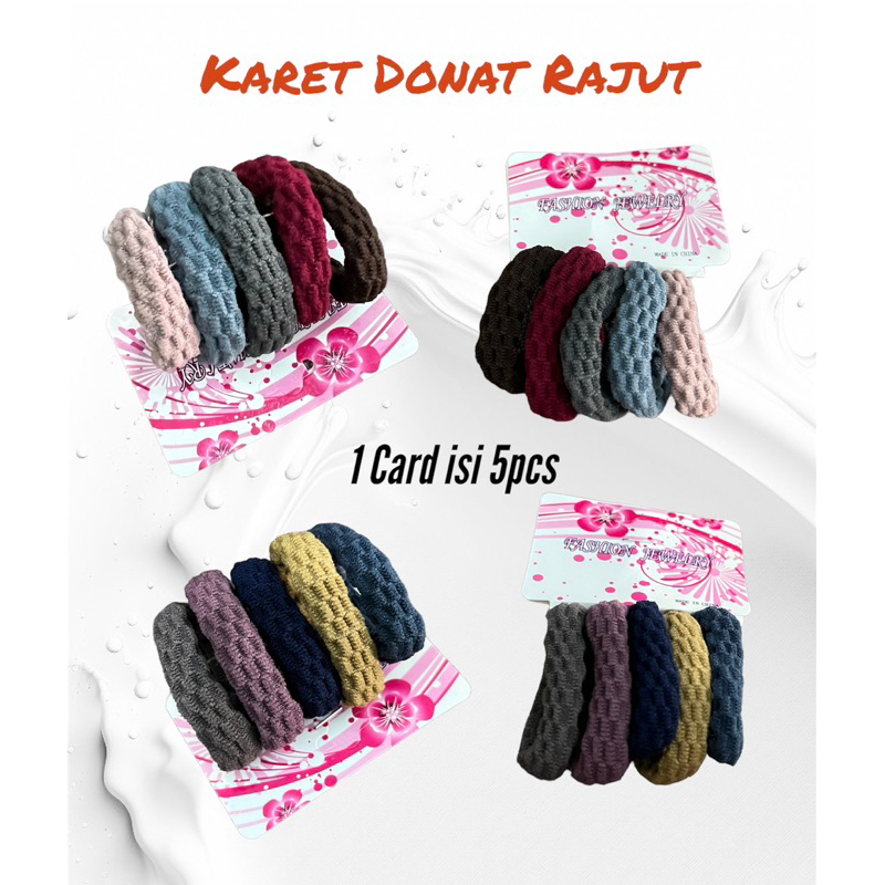 KARET DONAT RAJUT MIX WARNA