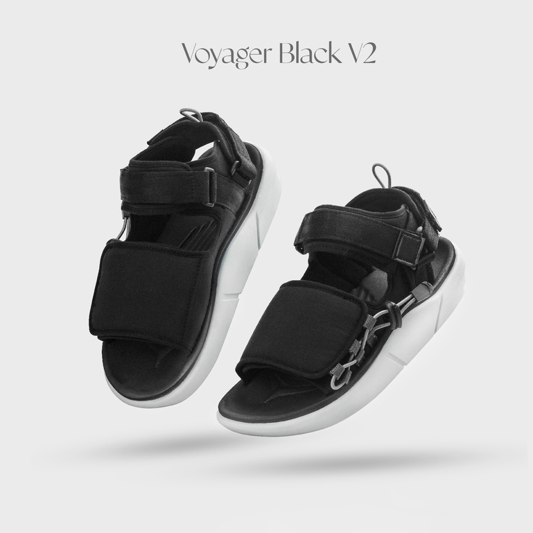 Voyager Noir Black | Sandal Gunung New Strap Original Casual Pria Cowok Sendal Ori | FORIND x Navara