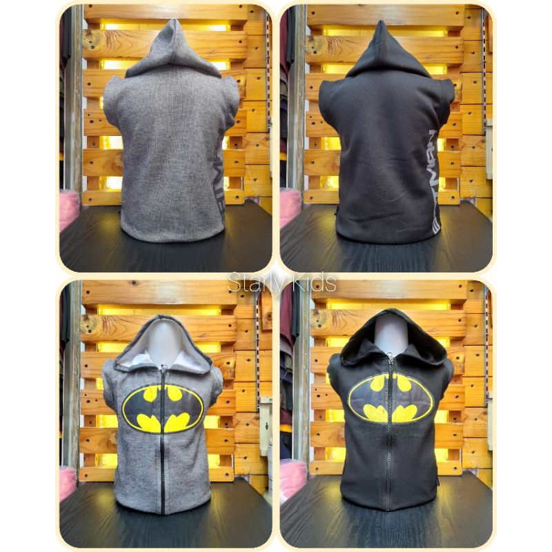 Model Baru/Rompi Anak Laki Laki Superhero Batman Bahan Fleece/Kids Rompi/Rompi Anak/Rompi Anak Laki-