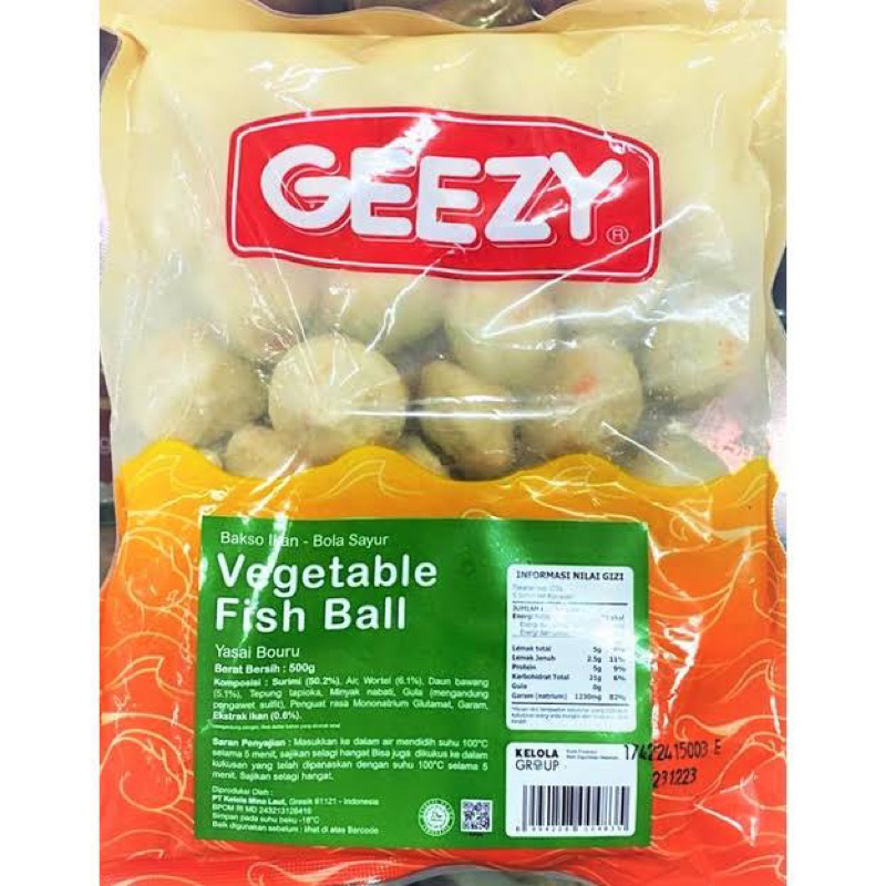 

Geezy Vegetable Fish Ball 500Gr