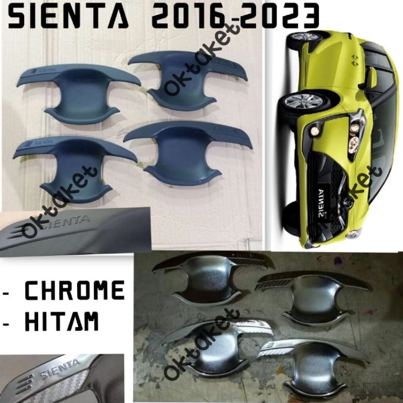 Cover outer mangkok sienta 2016 2020 2023  elegant Hitam &amp; Chrome jsl