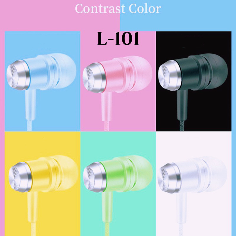 Headset Handsfree Macaron Stereo Earphone+Microphone