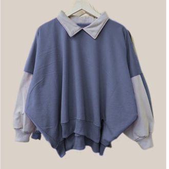 Sweater Kerah Batwing XXXL Oversize Oblong Wanita Bigsize