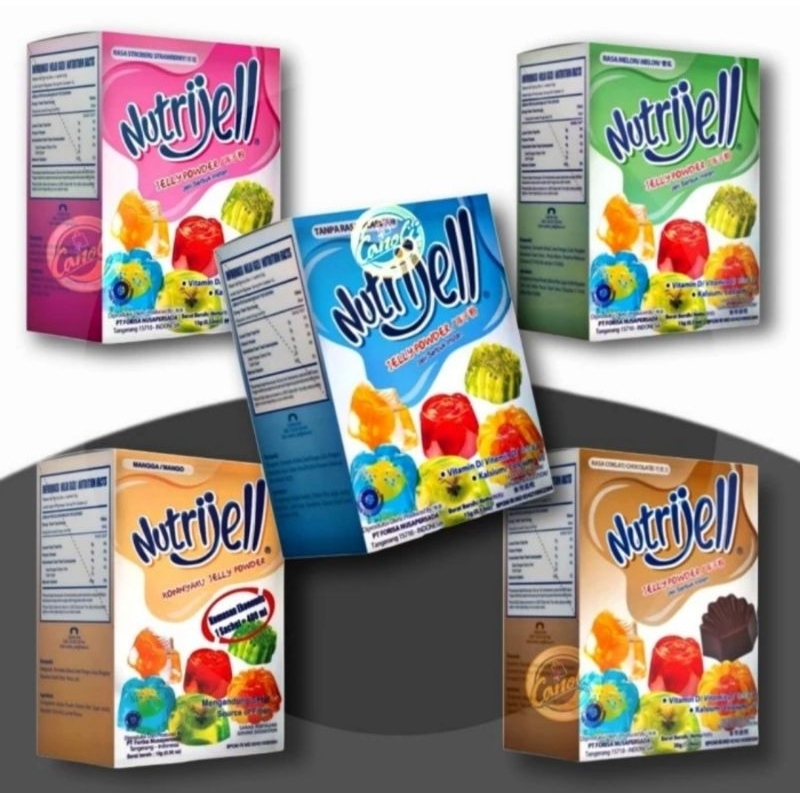 nutrijell plain 15 gr mangga 15 gr strawberry melon coklat 30 gr gram