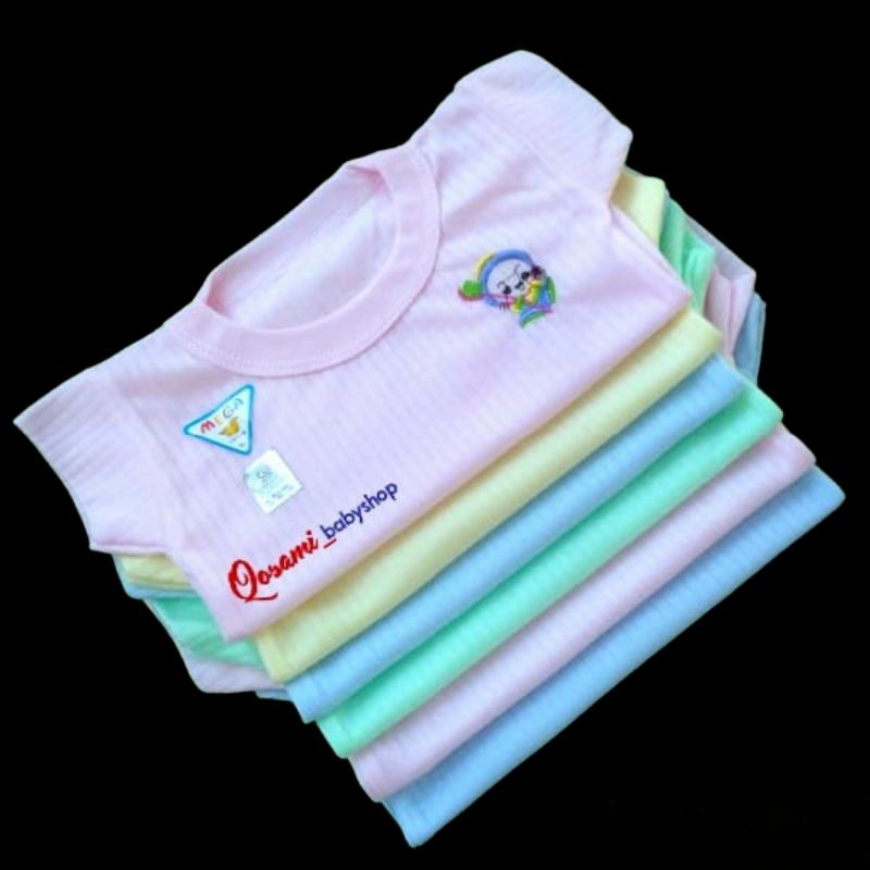 MEGA 6 pcs Kaos Oblong Bayi Murah Newborn SNI