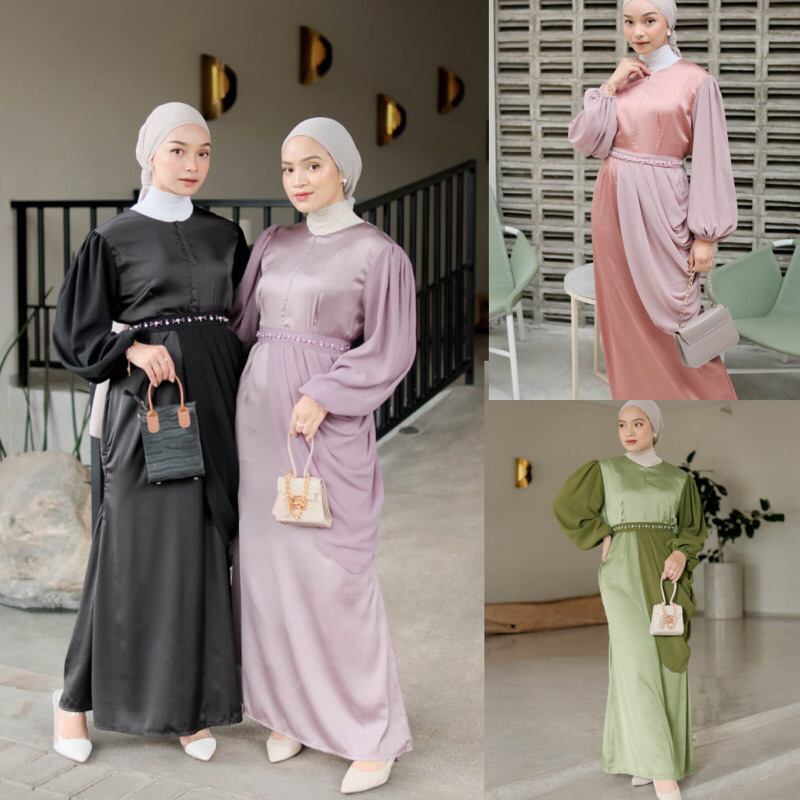 Ashary Dress Ld 102 Pb 140/Dress Babydoll/Dress Kondangan/Dress Pesta/Dress Maternity/Dress Busui/Dress Sage