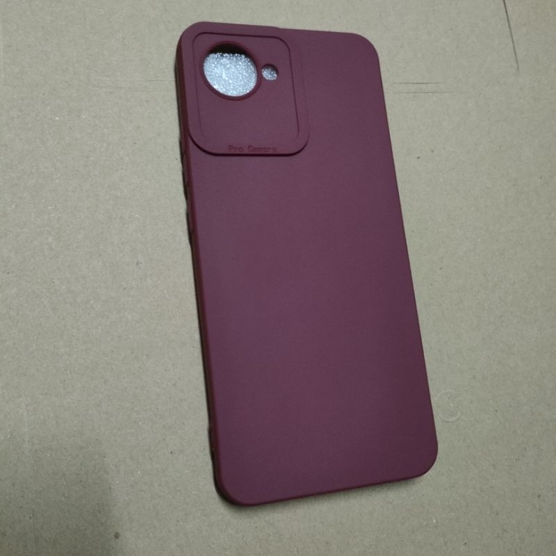 Softcase Realme C30S Silikon Casing Case Macaron Pelindung Pro Camera Finger Print Di Samping