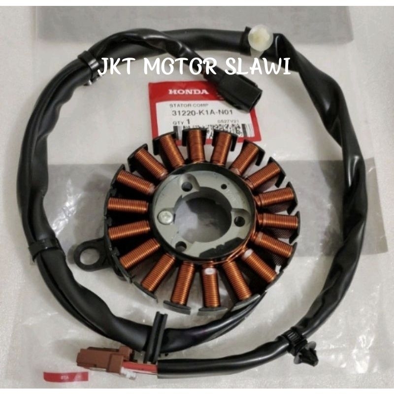 31220-K1A-N01 Stator Comp Spull Spul Spol Set Sensor CKP ORI Honda Beat New Esp Beat Street 2020 2021