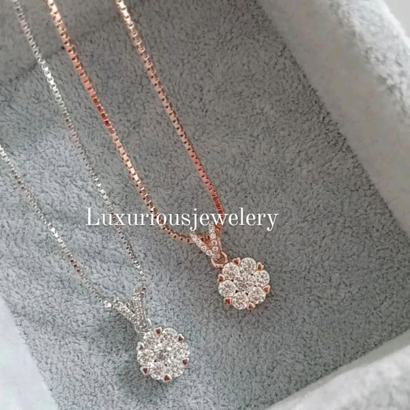 Kalung elegant simple liontin lotus