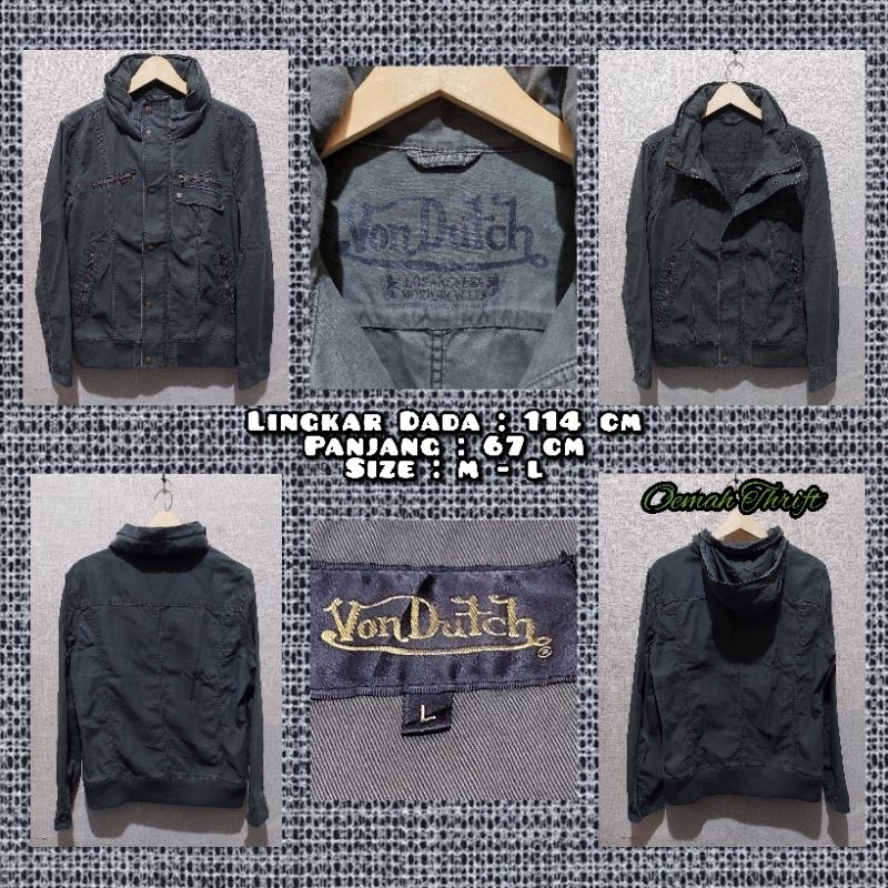 Jaket Parka Bomber Merk Von Dutch Second Original.