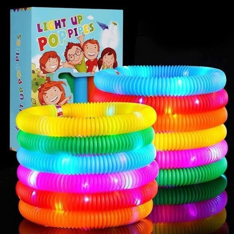 Light Up Pop Tubes Pipe Led Stick / Pipa Led Selang Mainan Anak