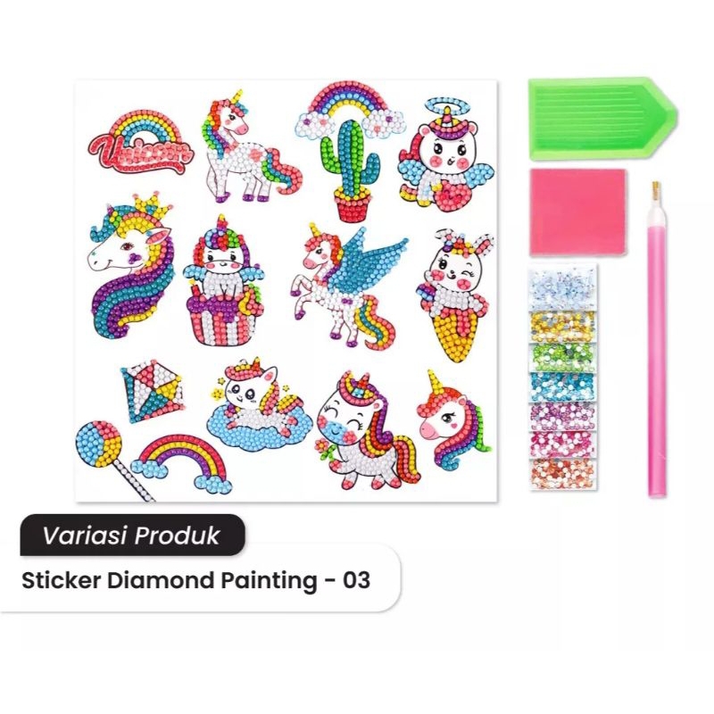 

LW [COD- ] Sticker Diamond Painting Cutie Pop/ Sticker DIY Diamond/ Mainan anak Painting Diamond DIY/ Sticker Aesthetic DIY