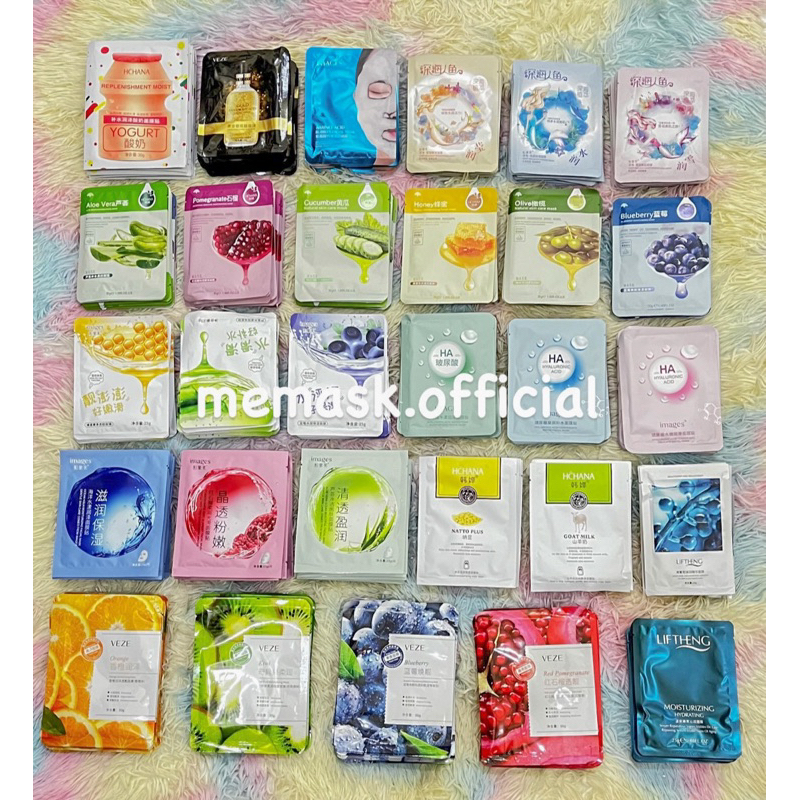 (40 PCS FREE BABY GOLD) PAKET USAHA MASKER ROREC HCHANA SHEET MASK / IMAGES SHEET MASK / VENZEN / VE