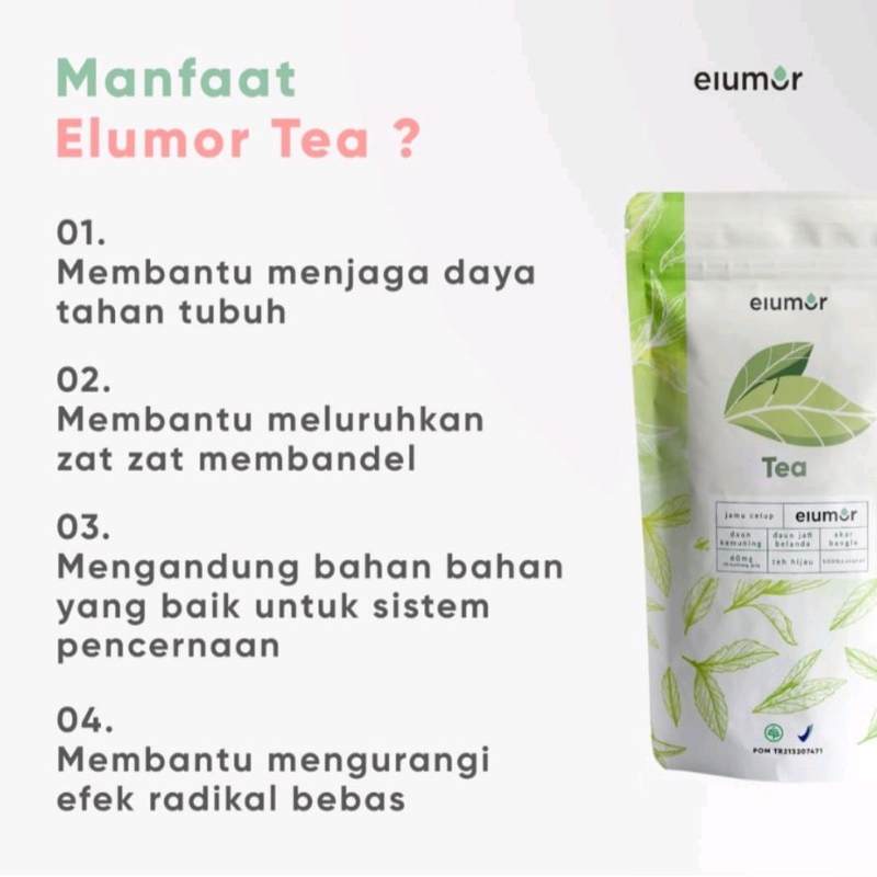 ELUMOR GREEN TEA / SLIMMING TEA MINUMAN TEA PELANGSING