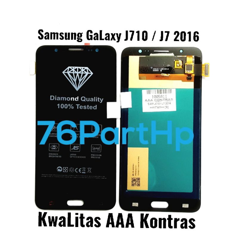 Lcd Touchscreen Kwalitas AAA Kontras Samsung Galaxy J710 - J7 2016 - Hitam