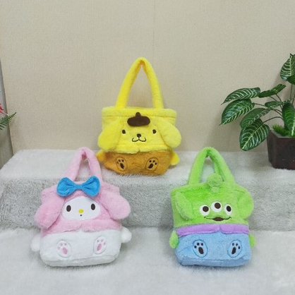 Tas Tenteng Tote Bag Melody Pooh Cinnamoroll Bordir M/Tote Bag Anak Lucu