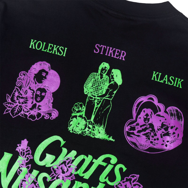 Kamengski - Grafis Nusantara Koleksi Sticker Black Short Tee