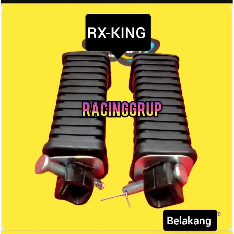 Karet step Pijakan kaki belakang Rx King Rxking F1zr model seperti Original 3XA real picture-Hitam