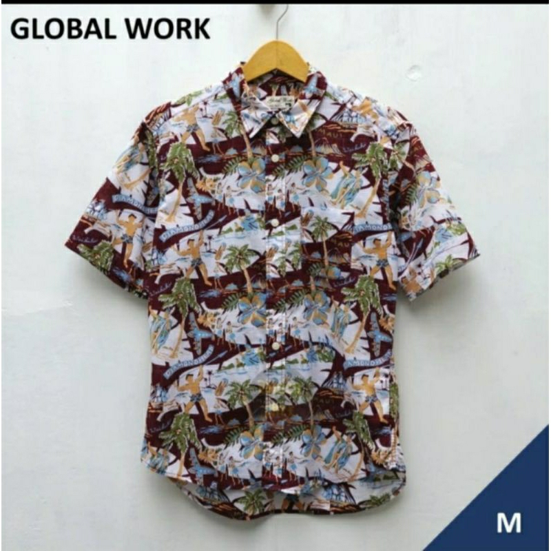 GLOBAL WORK Kemeja Hawaii