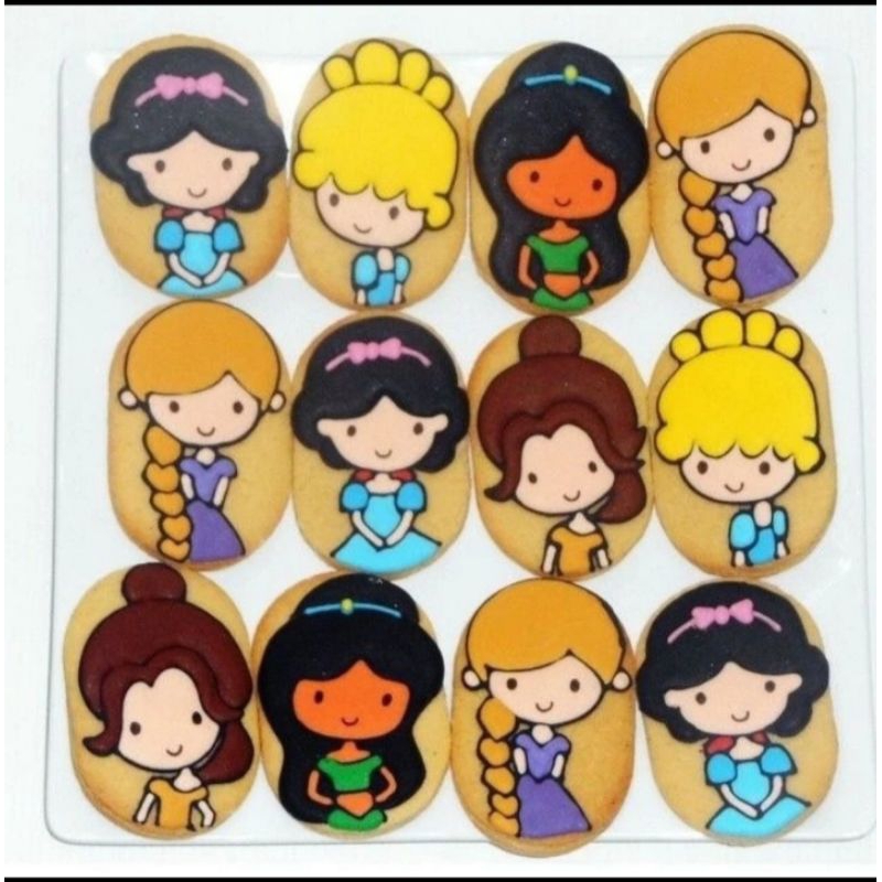 

Catanova Butter Kukis Hias Tema Putri Princess Disney Cinderella Belle Jasmine