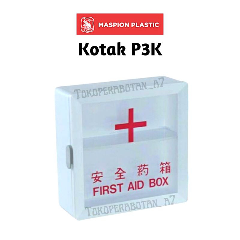 First Aid Box maspion/kotak p3k maspion 2tingkat/rak obat/kotak p3k/kotak obat/tempat obat-obatan/le