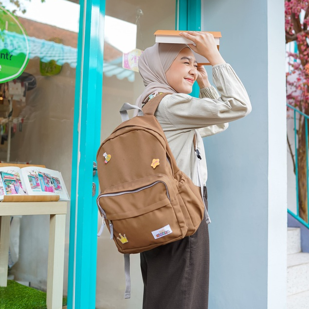 Himeku KATO Backpack - Tas Besar - Tas Sekolah Kuliah Kerja - Ransel Kanvas Pria Wanita