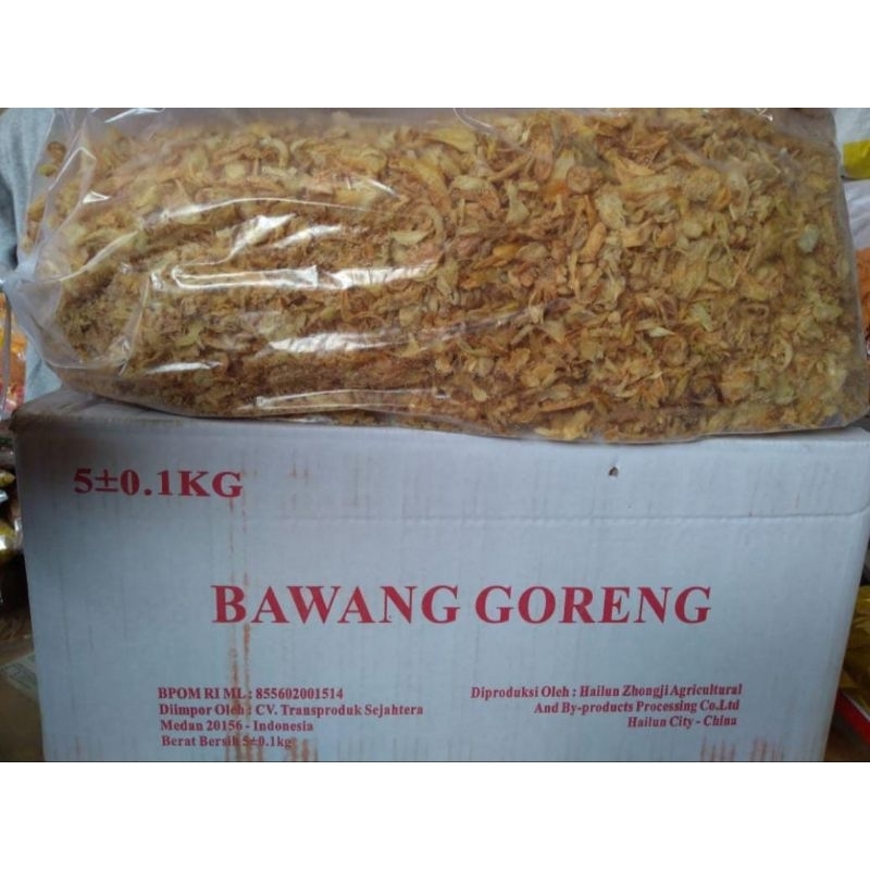 

Bawang goreng 1 dus isi 5kg