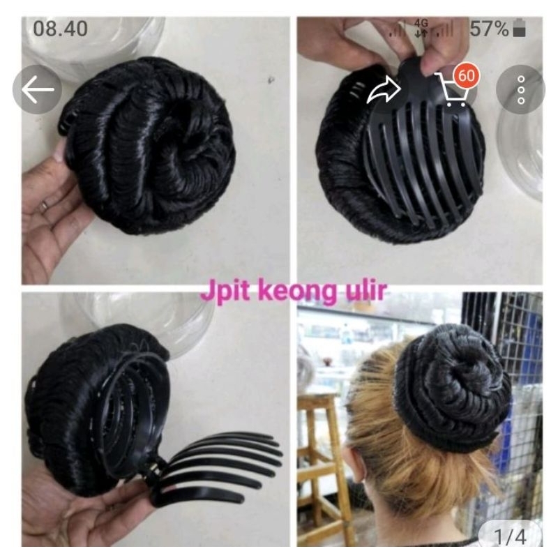 jepit ulir cepol sanggul modern