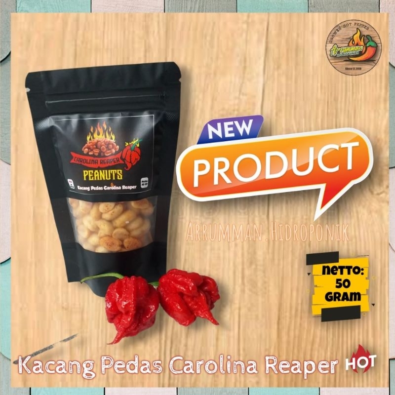 

Camilan Kacang Pedas Carolina Reaper isi 50 gram