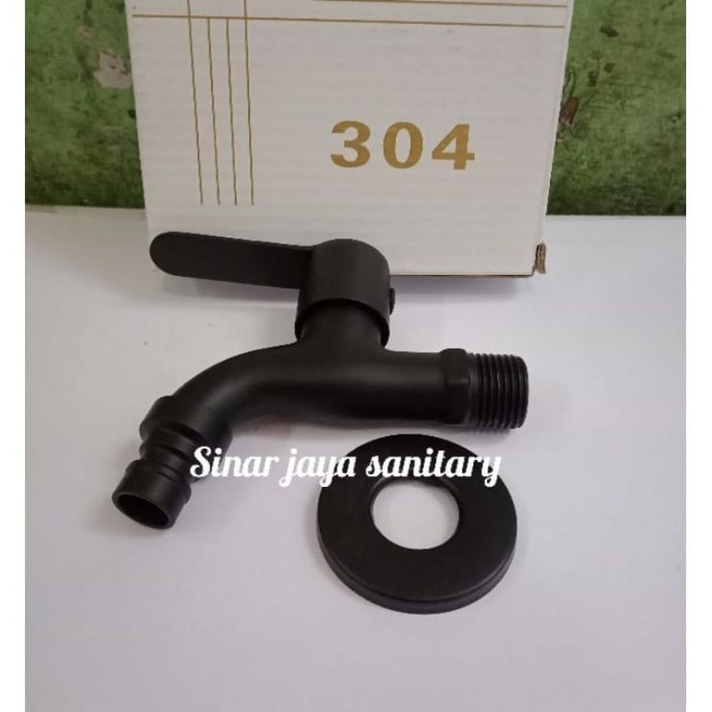 Kran taman black stainless 304 / Kran mesin cuci hitam