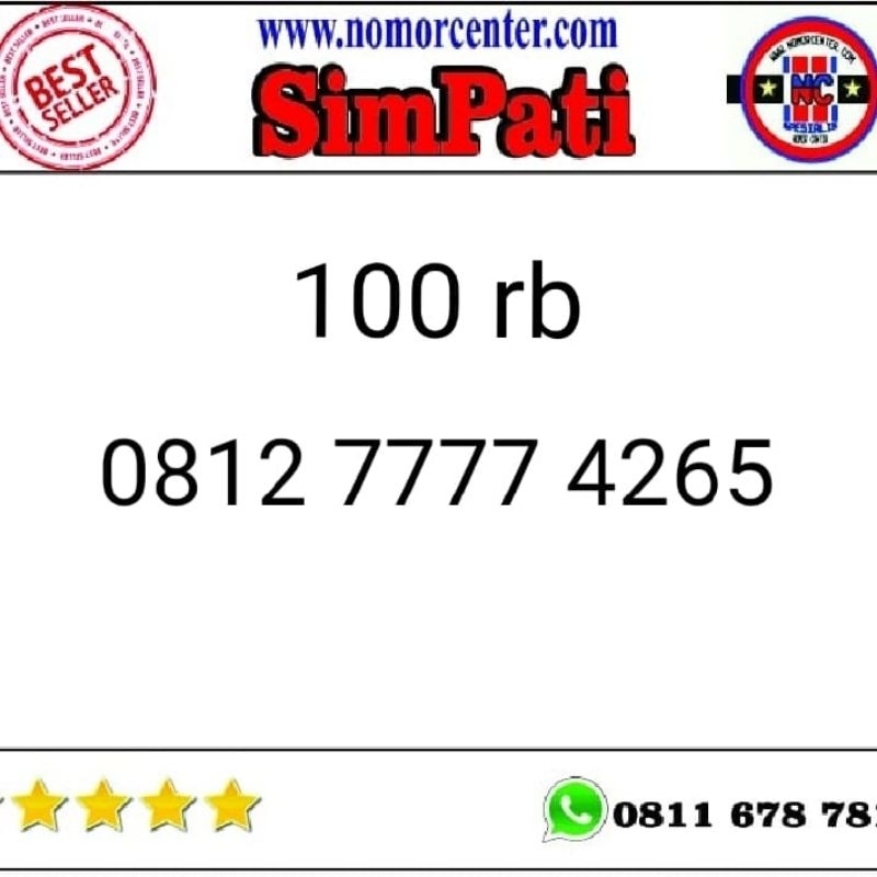 nomor nomer cantik simpati seri kuartet 7777 hoki