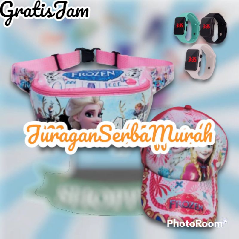 Waistbag Tas Selempang Anak Perempuan Mixue Lucu Murah Gratis Jam