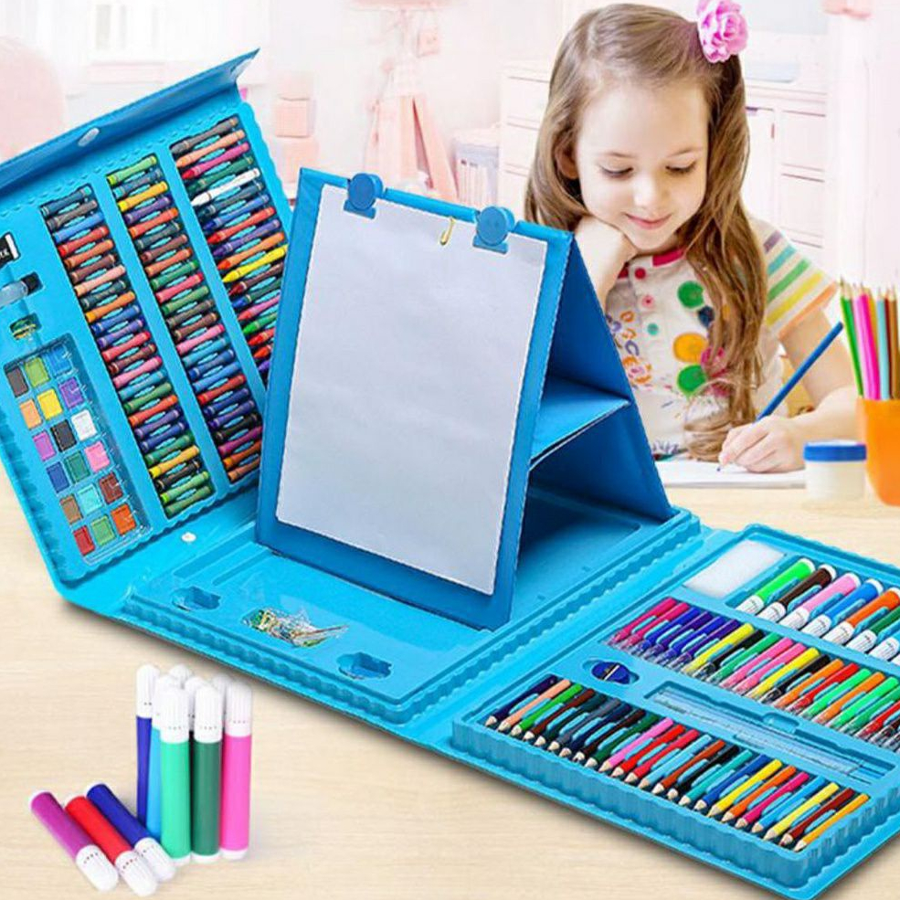 

COD - RL - Crayon Set Isi 208 Crayon Anak Pengasah Set Alat Menggambar Melukis