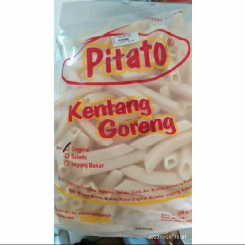 

PITATO KENTANG GORENG ORIGINAL BALADO 250 GRAM