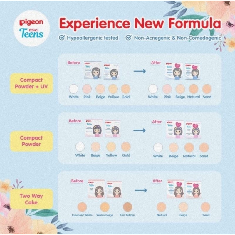 Pigeon Teens Reffil Two Way Cake 14 Gr - Bedak + Foundation