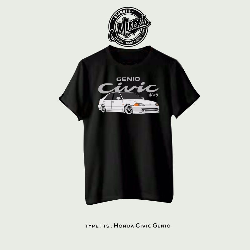 KAOS HONDA CIVIC GENIO HITAM - KAOS OTOMOTIF