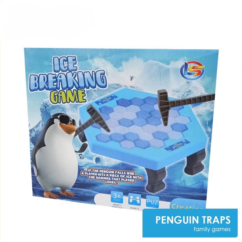Penguin Traps Ice Breaking Games LZ6 Mainan Games Pinguin Kemasan Dus Pinguin Trap Mainan Save The Penguin