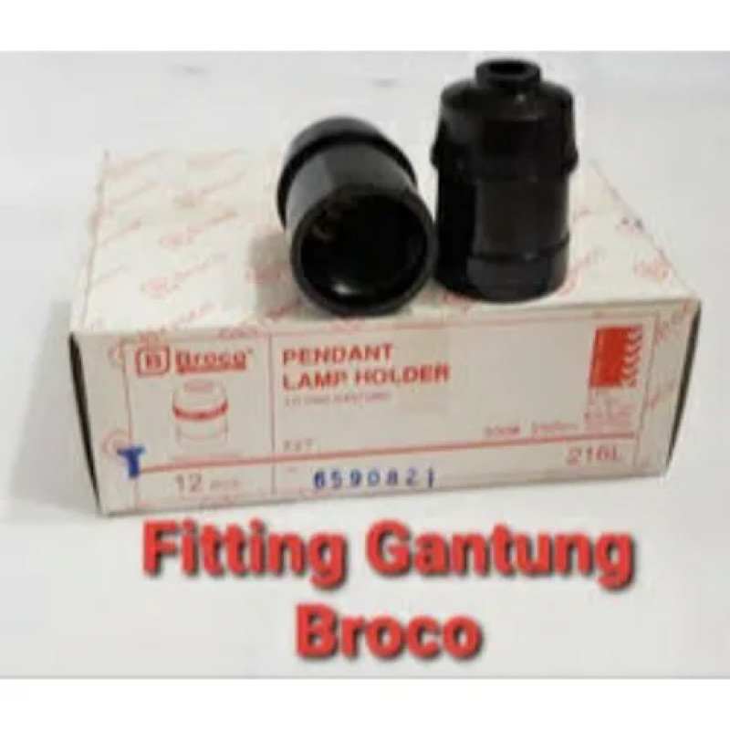 Fitting Gantung Hitam Broco 216L Rumah Lampu Gantung E27 Broco