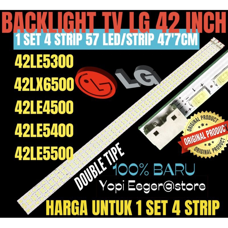 BACKLIGHT TV LCD LED LG 42" INCH 42LE5300-42LX6500 42LE4500