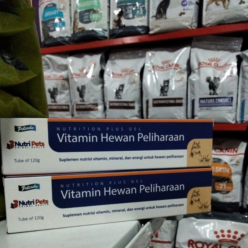 Nutri pets Animal Health Nutrition plus gel supelemen nutrisi vitamin dan energi hewan Nutri pets tube of 120gr