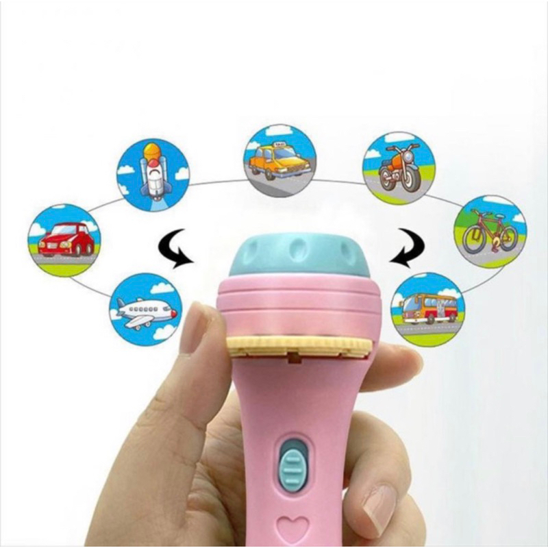 Mainan Senter Gambar Flashlight - Mainan Anak Lampu Senter Proyektor - Proyektor Senter Gambar -